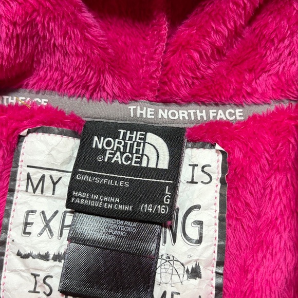 North face girls Osito full zip hoodie size L - Picture 2 of 8